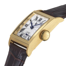 Montre Femme LIP Churchill C18. Acier doré & cuir marron