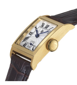 Montre Femme LIP Churchill C18. Acier doré & cuir marron