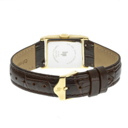 Montre Femme LIP Churchill C18. Acier doré & cuir marron