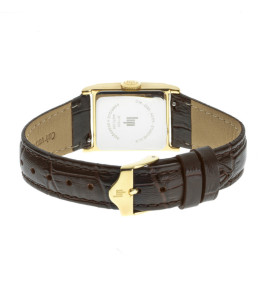 Montre Femme LIP Churchill C18. Acier doré & cuir marron
