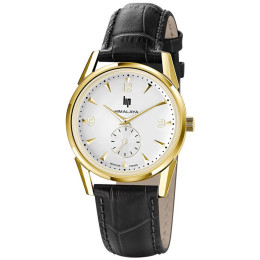 Montre Mixte Lip Himalaya classique 35 mm, quartz, acier et cuir 671719