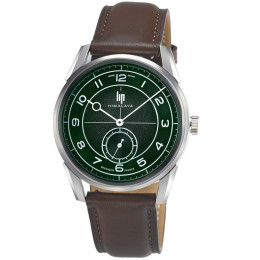 Montre Homme Lip Himalaya classique 40 mm, quartz, acier et cuir 671728