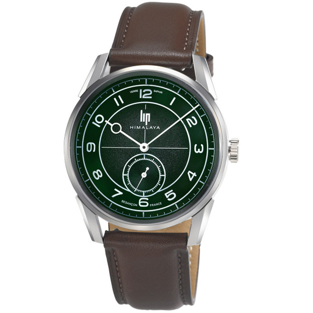 Montre Homme Lip Himalaya classique 40 mm, quartz, acier et cuir 671728