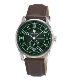 Montre Homme Lip Himalaya classique 40 mm, quartz, acier et cuir 671728