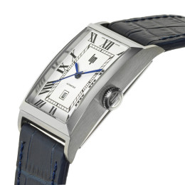 Montre Homme Lip Churchill T26. Automatique, Acier et Cuir Bleu 671939