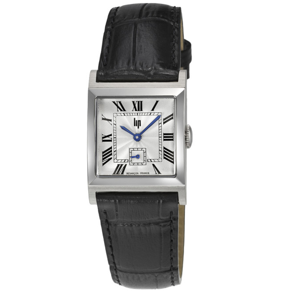 Montre Femme Lip Churchill C26, 26 X 26 mm, quartz, acier et cuir 671948