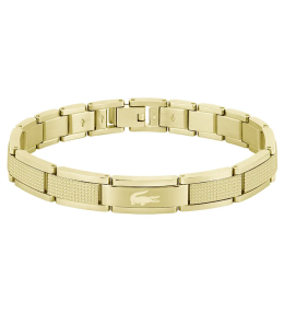 Bracelet homme Lacoste, Stencil, acier PVD jaune, 2040219