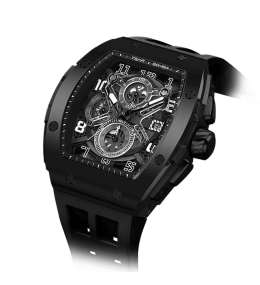 Montre Homme Tsar Bomba Elemental - Quartz, Acier PVD Noir et Silicone TB8211Q04