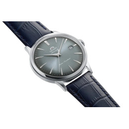 Montre Homme Orient Bambino 40,5 mm — Automatique Acier et Cuir Bleu RA-AC0030L30B