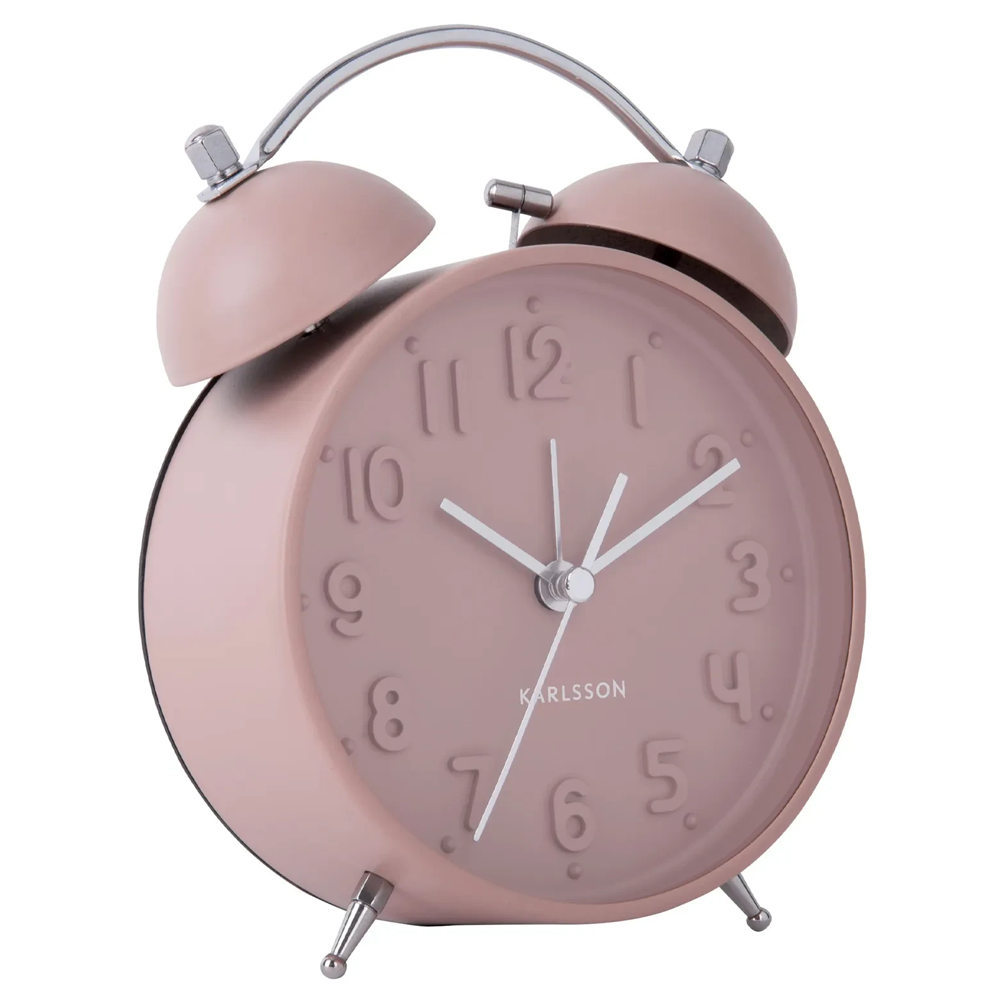 Réveil Karlsson Iconic cloche, rose mat KA5784PI