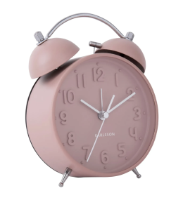 Réveil Karlsson Iconic cloche, rose mat KA5784PI