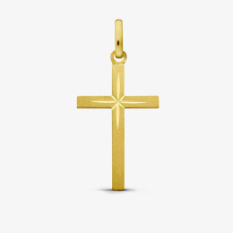 Croix à l'étoile or jaune 375/1000 Augis, 13 X 20 mm J11530X000