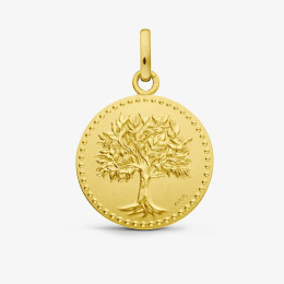 Médaille arbre de vie or jaune 375/1000 Augis, forme ronde 18 mm J11888X000