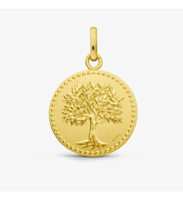 Médaille arbre de vie or jaune 375/1000 Augis, forme ronde 18 mm J11888X000