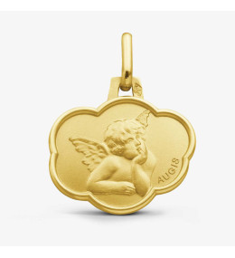 Médaille Ange Raphaël or jaune 750/1000 Augis, forme nuage 13 X 16 mm J5033X0000