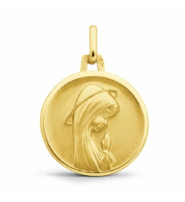 Médaille Vierge priante or jaune 375/1000 Augis, forme ronde 16 mm J5106X0000