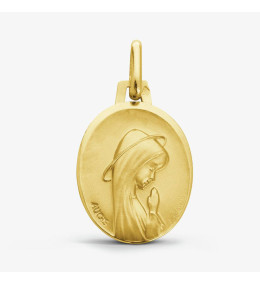 Médaille Vierge priante or jaune 375/1000 Augis, forme ovale 13 X 16 mm J5109X0000