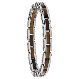 Bracelet Jourdan Bijoux Lyre en Acier et oeil de tigre JH100038B