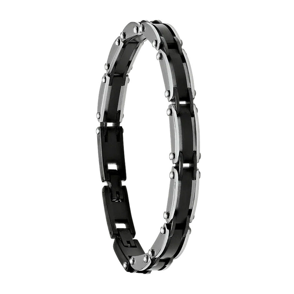 Bracelet Homme Jourdan bijou, SALTO, acier et acier PVD noir JH350002B