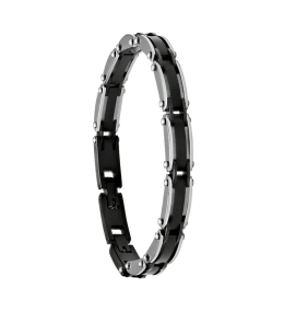 Bracelet Homme Jourdan bijou, SALTO, acier et acier PVD noir JH350002B