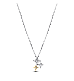 Collier Pandora Trio d'Étoiles. Argent 925/1000 & Or Jaune 365051C01-50