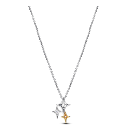 Collier Pandora signature trio d'étoiles en argent 925/1000 métal doré or jaune 585/1000 365051C01-50