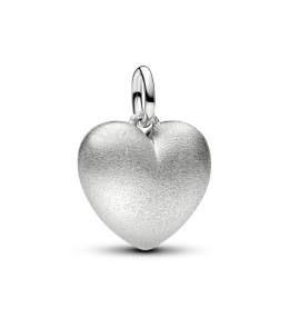 Charm Pendentif Pandora Cœur Bombé Mat. Plaqué Platine 734908C00