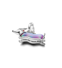 Charm Pendentif Pandora Cœur Bombé Mat. Plaqué Platine 734908C00