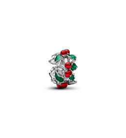 Charm Pandora Houx de Noël. Plaqué Platine 734974C01