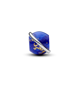 Charm Pandora Planète Bleue Céleste. Plaqué Platine 735038C01