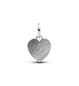 Charm Pendentif Pandora Cœur Violet Pailleté. Plaqué Platine 735088C02