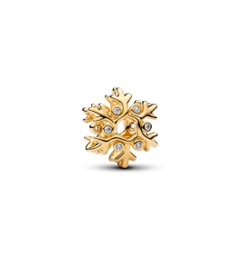 Charm Pandora flocon de neige en métal doré or jaune 585/1000 764249C01