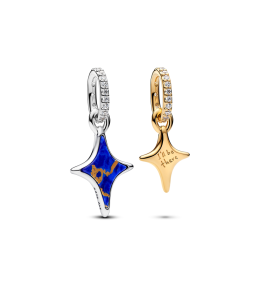 Charm Pendentif Pandora Étoiles Séparables. Or Jaune & Argent 764945C01