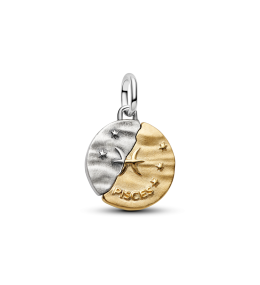 Charm Pendentif Talisman Zodiaque Poissons. Or & Argent 764991C01
