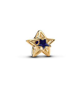 Charm Pandora étoile ajourée en métal doré or jaune 585/1000 765034C01