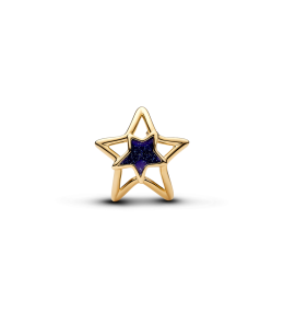 Charm Pandora Étoile Ajourée Bleu Nuit. Or Jaune 585/1000 765034C01
