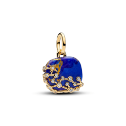 Charm pendentif Pandora constellation bleue céleste en métal doré or jaune 585/1000 765040C01