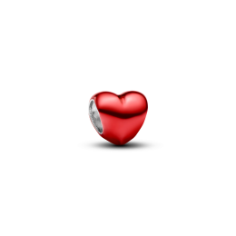 Charm mini Pandora coeur rouge métallisé en argent 925/1000 794785C03