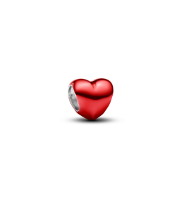 Charm mini Pandora coeur rouge métallisé en argent 925/1000 794785C03