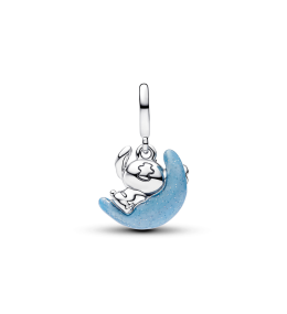 Charm Pendentif Disney Stitch et Lune Luminescente. Argent 925/1000 795022C01