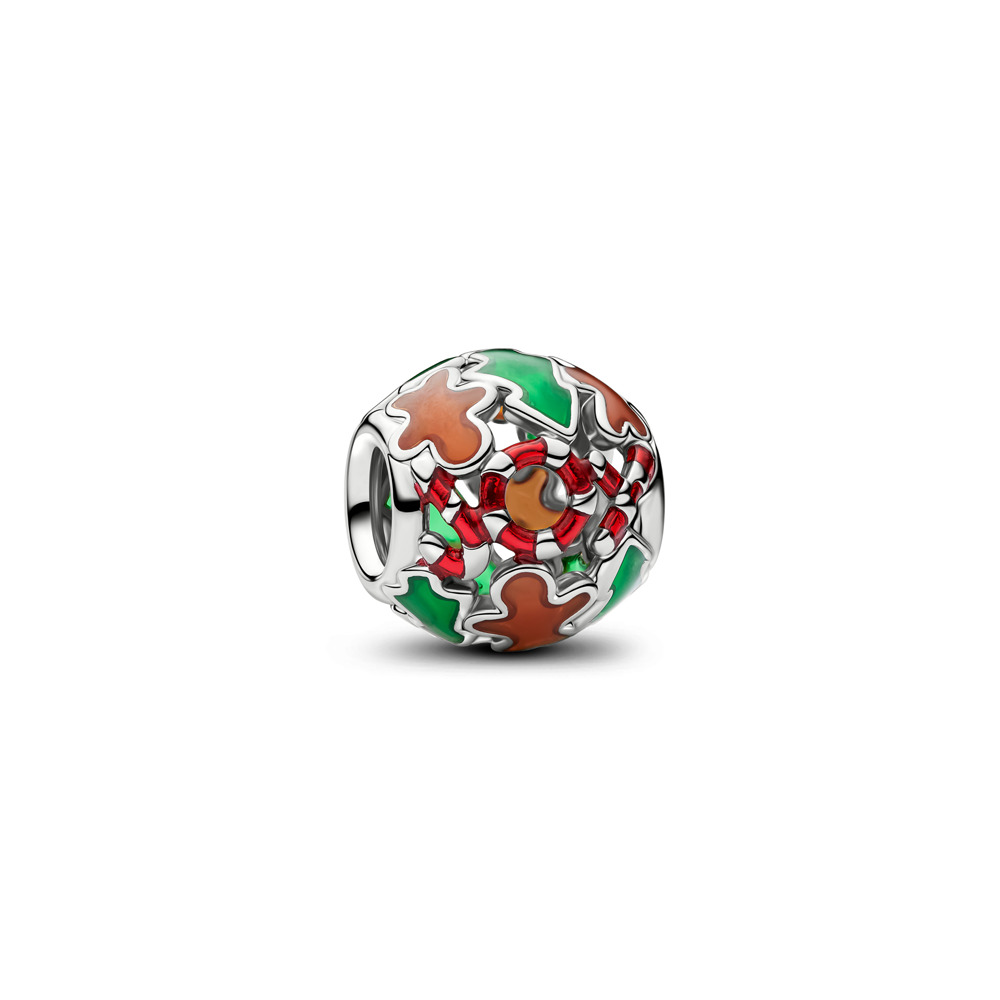 Charm Pandora ajouré joie des fêtes en métal plaqué platine 735064C01