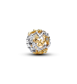 Charm Pandora constellation ajourée en argent 925/1000 et métal doré or jaune 585/1000 765042C01