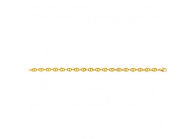 Bracelet or jaune 375/1000, grain de café by Stauffer