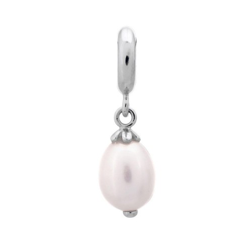 Endless White Pearl Drop Charm 43306-1