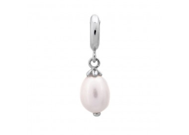 Endless White Pearl Drop Charm 43306-1