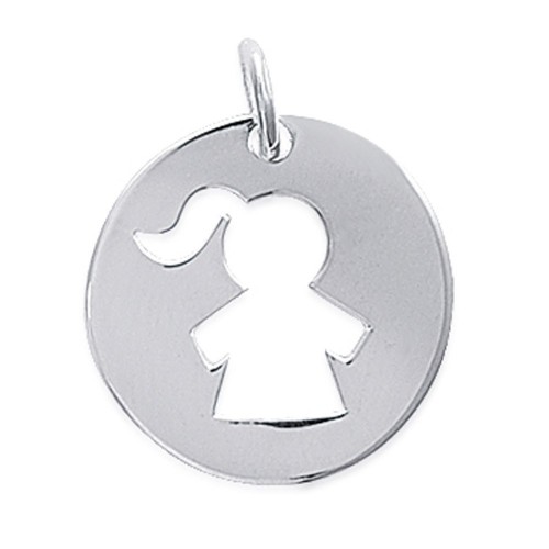 Pendentif argent 925/1000 fille by Stauffer