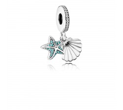 Charm Pendentif Étoile de Mer et Coquillage Tropicaux PANDORA Argent 925/1000 Pandora 792076CZF