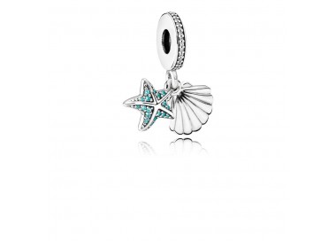 Charm Pendentif Étoile de Mer et Coquillage Tropicaux PANDORA Argent 925/1000 Pandora 792076CZF
