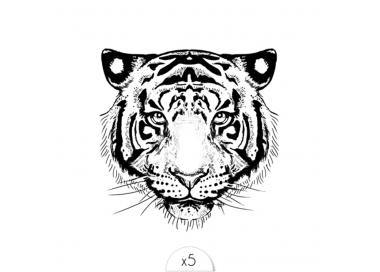Tattoo LOVELY SIOOU Révélez votre côté sauvage avec ce tatouage tigre par Marie-Claire Stump. BR04