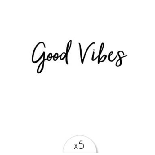 Tattoo LOVELY SIOOU Ecriture "Good Vibes" (ondes positives). LT07